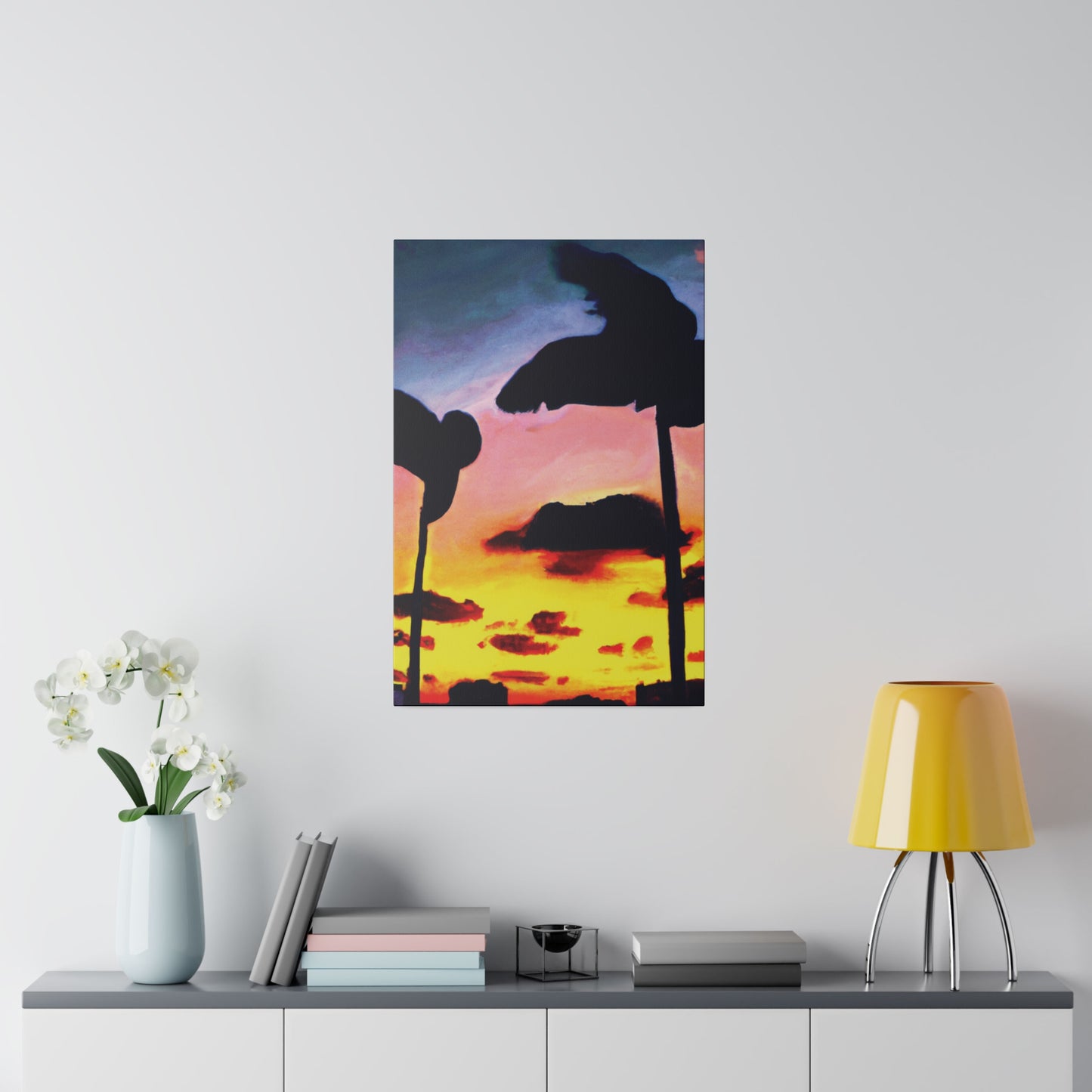 7515G - Miami Beach Sunset Painting Print | Miami | Beach | Sunset | Poster | Home Decor | Wall Art | Canvas