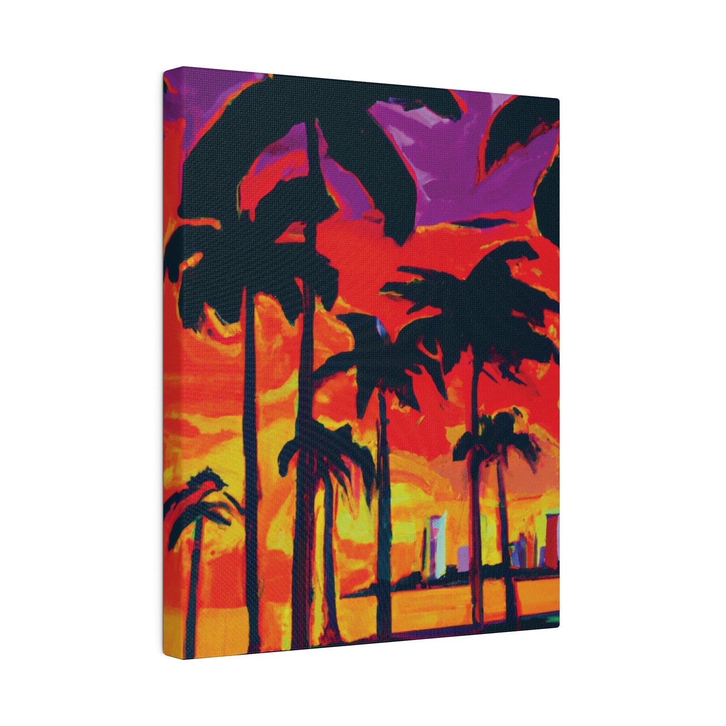 3128K - Miami Beach Sunset Painting Print | Miami | Beach | Sunset | Poster | Home Decor | Wall Art | Canvas