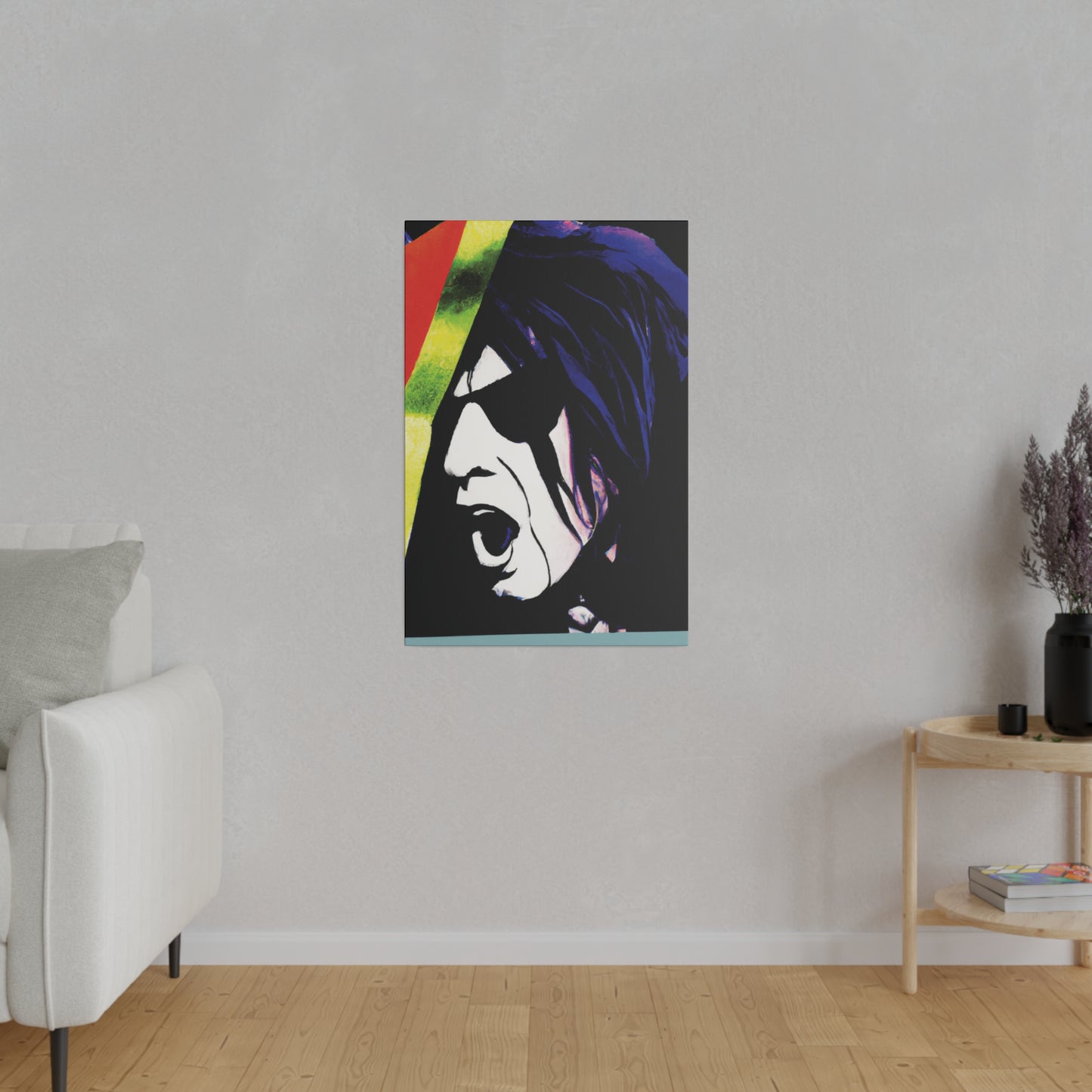 1890A - Rockstar Painting Print | Face | Abstract | Poster | Home Decor | Wall Art | Music Art | Canvas