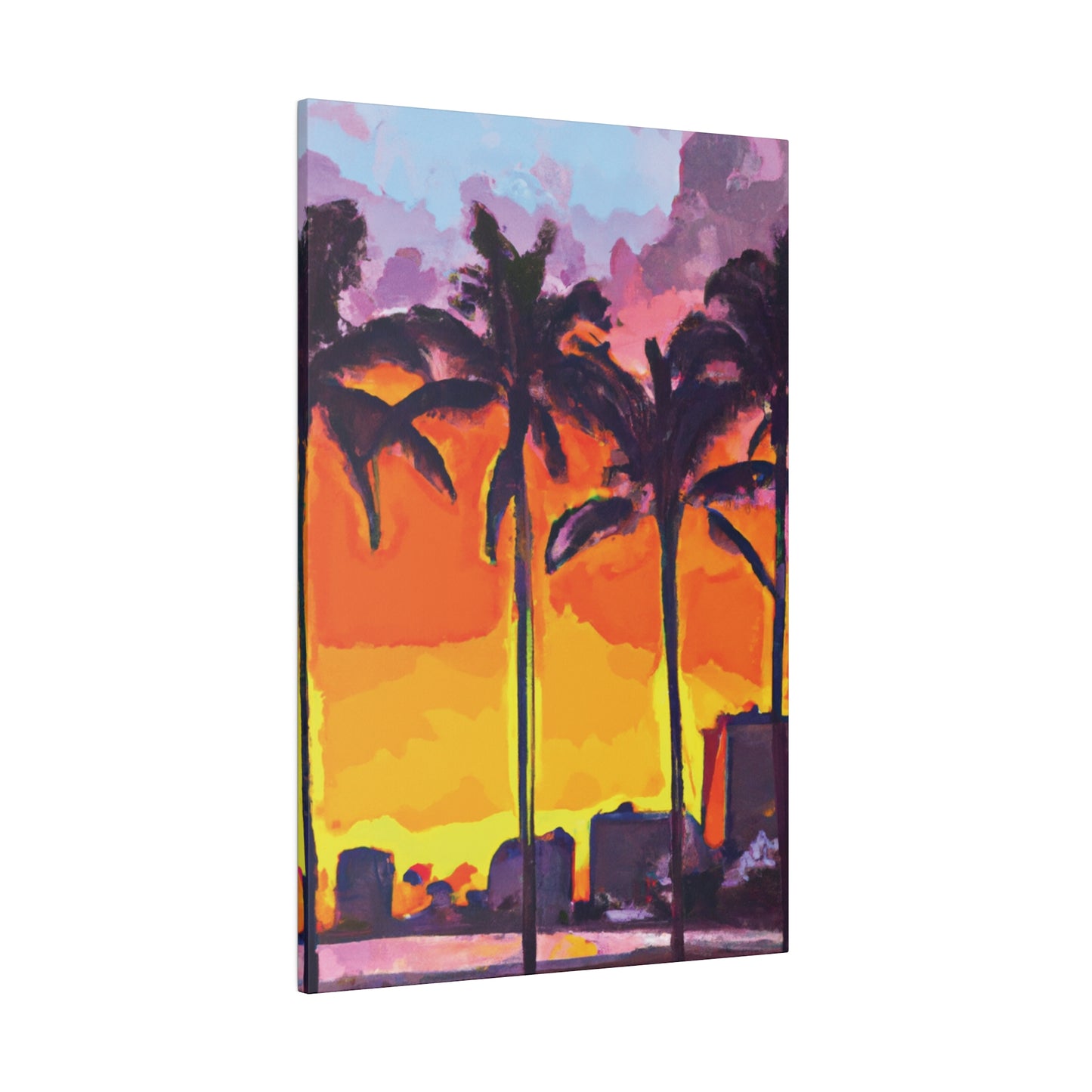 7392A - Miami Beach Sunset Painting Print | Miami | Beach | Sunset | Poster | Home Decor | Wall Art | Canvas