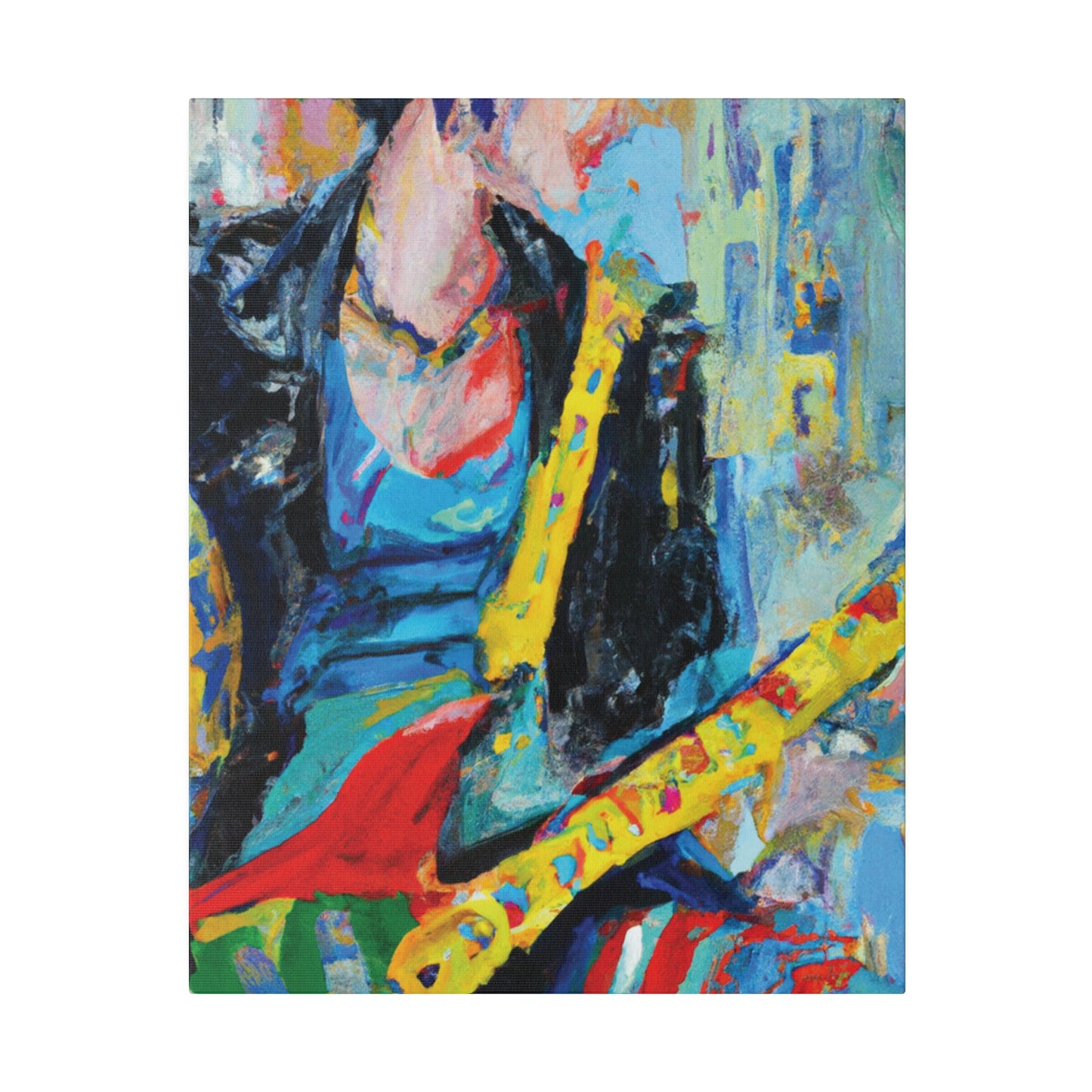 514Y - Rockstar Oil Painting Style Print | Poster | Home Decor | Wall Art | Music Art | Canvas