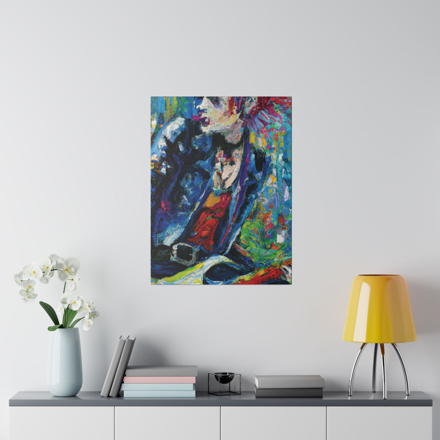 4672G - Rockstar Oil Painting Style Print | Poster | Home Decor | Wall Art | Music Art | Canvas