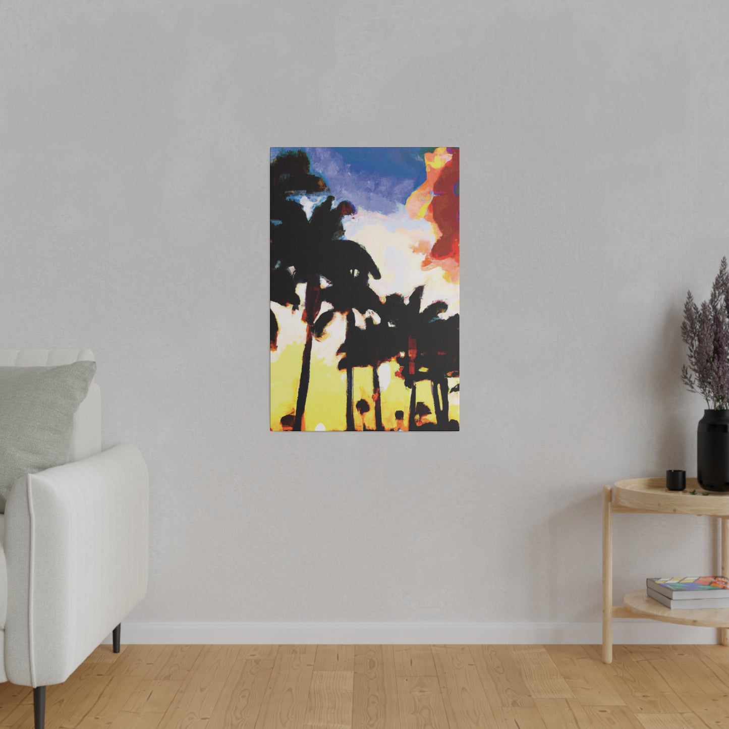 9127M - Miami Beach Sunset Painting Print | Miami | Beach | Sunset | Poster | Home Decor | Wall Art | Canvas