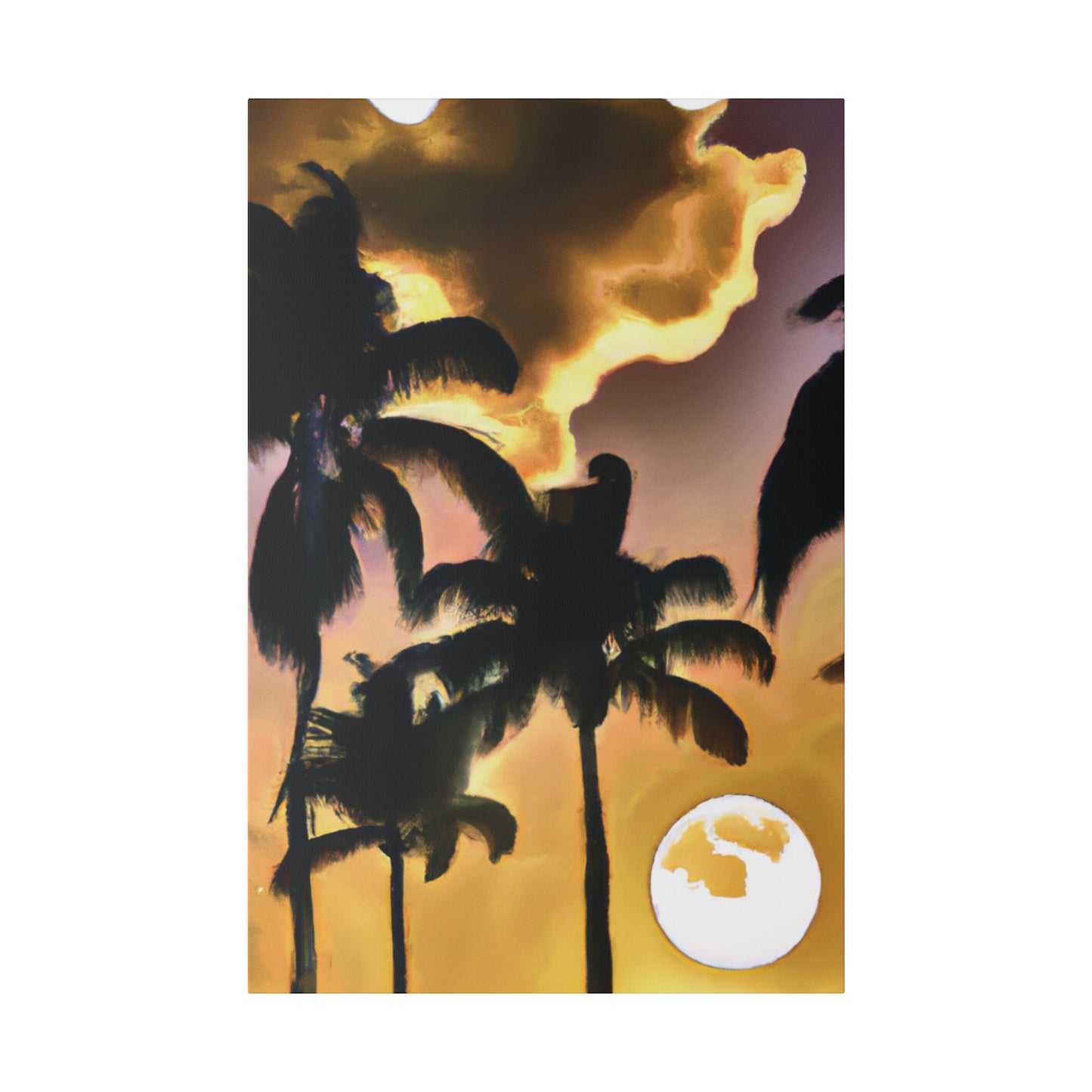 6382Q - Miami Beach Sunset Painting Print | Miami | Beach | Sunset | Poster | Home Decor | Wall Art | Canvas