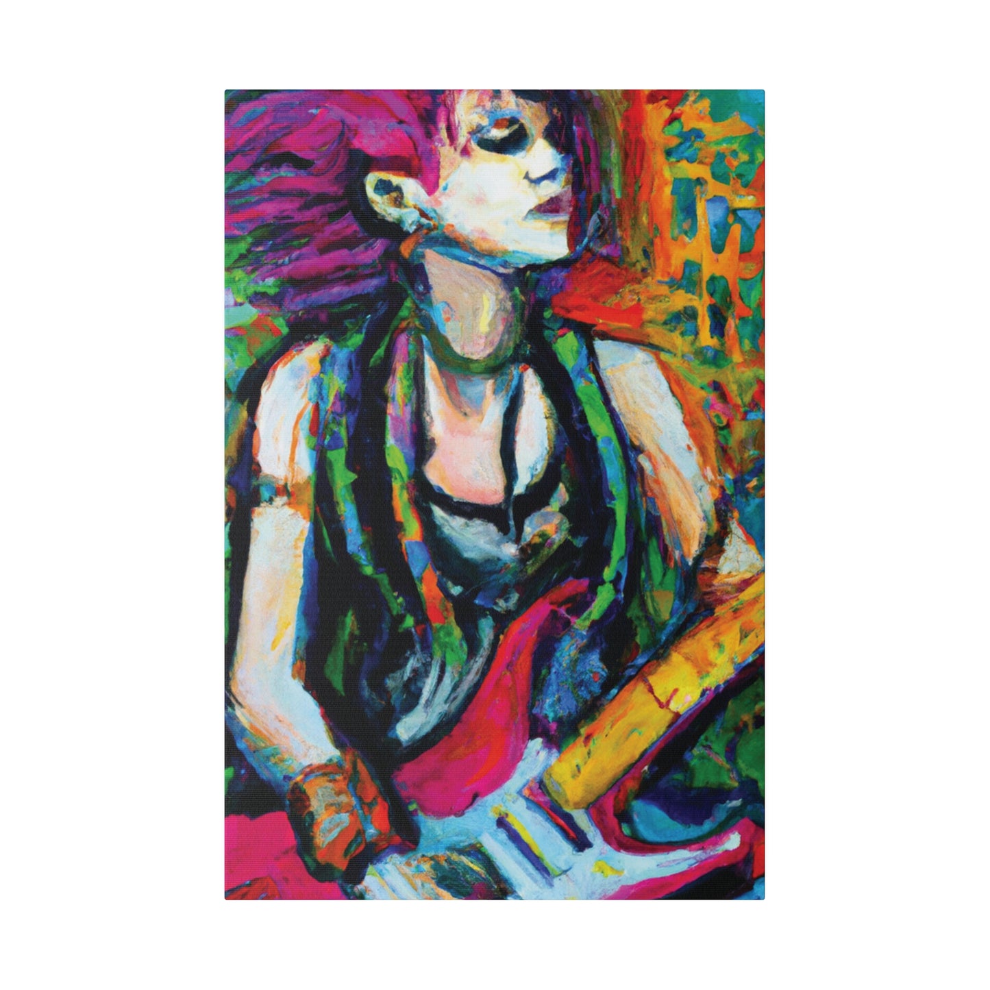 9572N - Rockstar Oil Painting Style Print | Poster | Home Decor | Wall Art | Music Art | Canvas