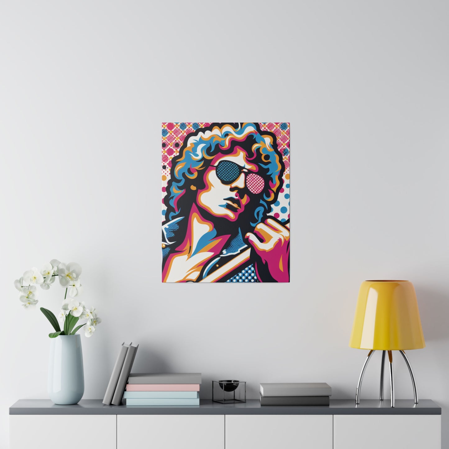 3572X - Rockstar Painting Print | Face | Abstract | Poster | Home Decor | Wall Art | Music Art | Canvas