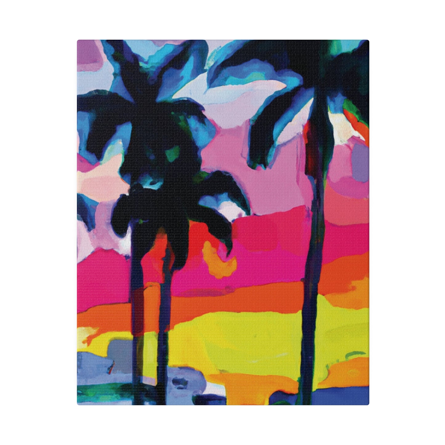 9342C - Miami Beach Sunset Painting Print | Miami | Beach | Sunset | Poster | Home Decor | Wall Art | Canvas