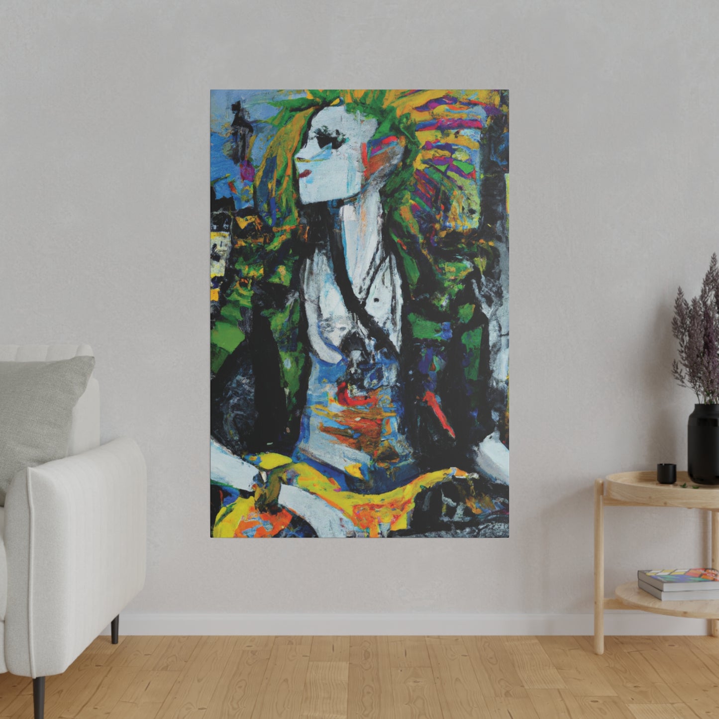 2708A - Rockstar Oil Painting Style Print | Poster | Home Decor | Wall Art | Music Art | Canvas