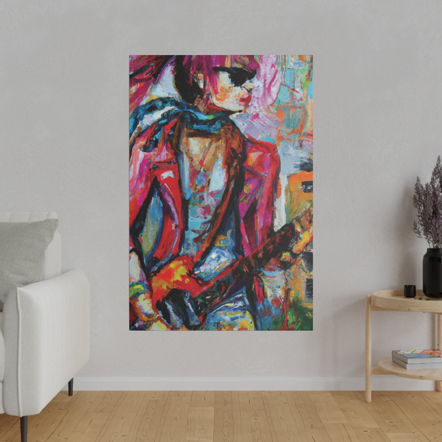 5694F - Rockstar Oil Painting Style Print | Poster | Home Decor | Wall Art | Music Art | Canvas