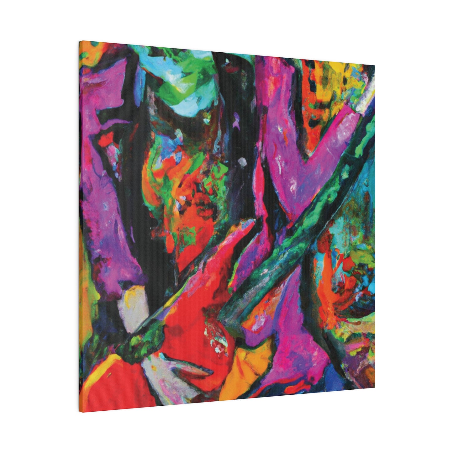 3861D - Rockstar Oil Painting Style Print | Poster | Home Decor | Wall Art | Music Art | Canvas
