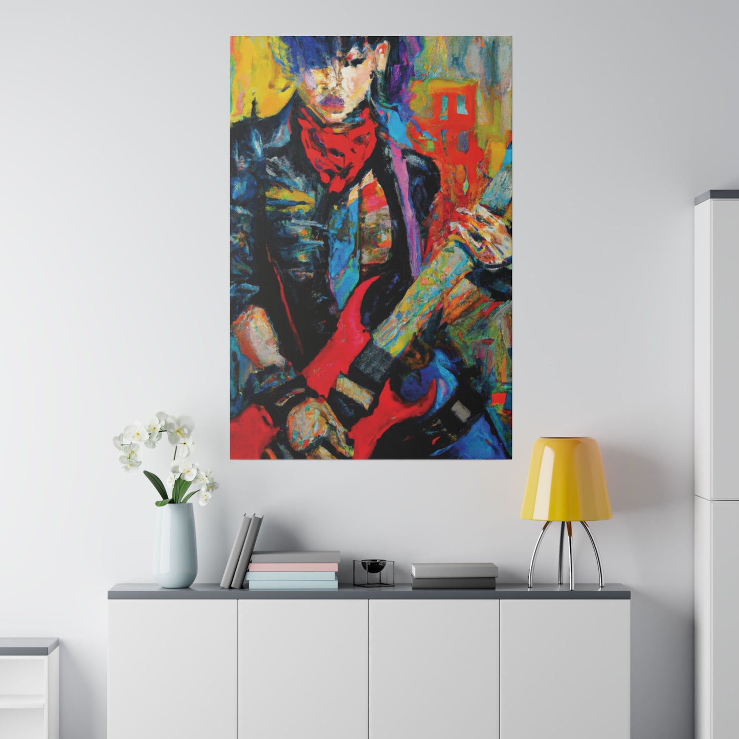 8732A - Rockstar Oil Painting Style Print | Poster | Home Decor | Wall Art | Music Art | Canvas