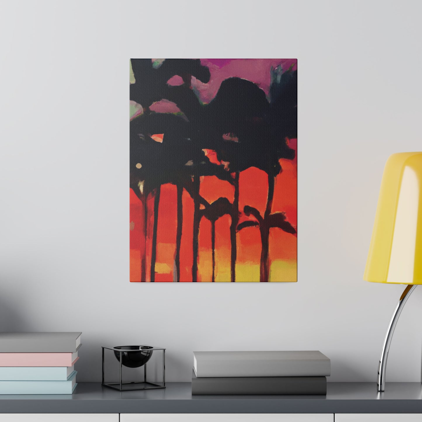 9653K - Miami Beach Sunset Painting Print | Miami | Beach | Sunset | Poster | Home Decor | Wall Art | Canvas