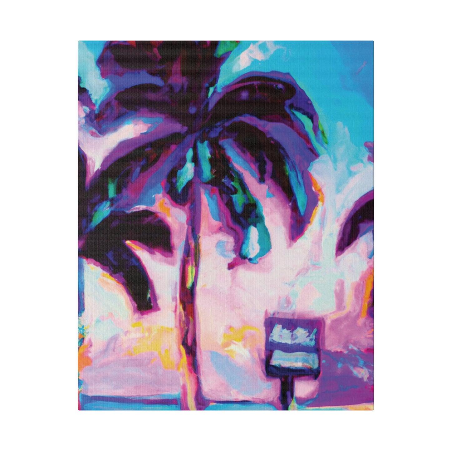 5753H - Miami Beach Sunset Painting Print | Miami | Beach | Sunset | Poster | Home Decor | Wall Art | Canvas