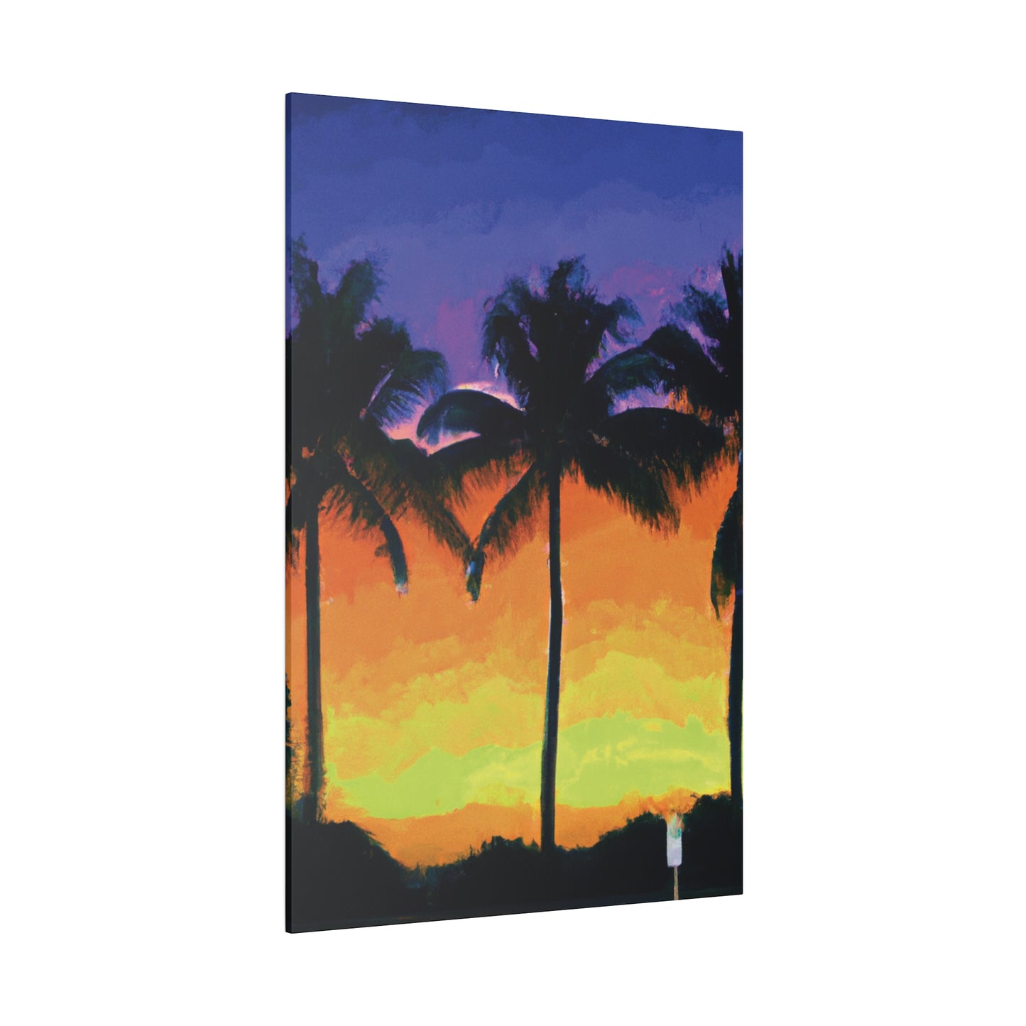 6354V - Miami Beach Sunset Painting Print | Miami | Beach | Sunset | Poster | Home Decor | Wall Art | Canvas