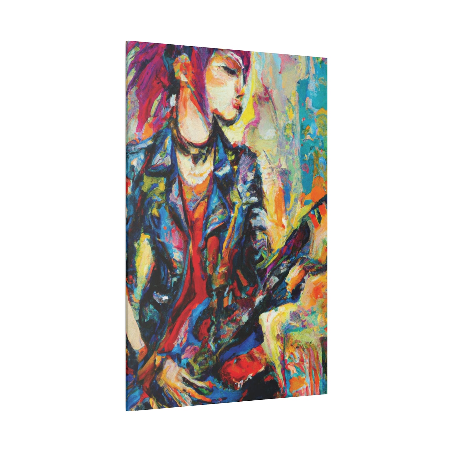 3154V - Rockstar Oil Painting Style Print | Poster | Home Decor | Wall Art | Music Art | Canvas