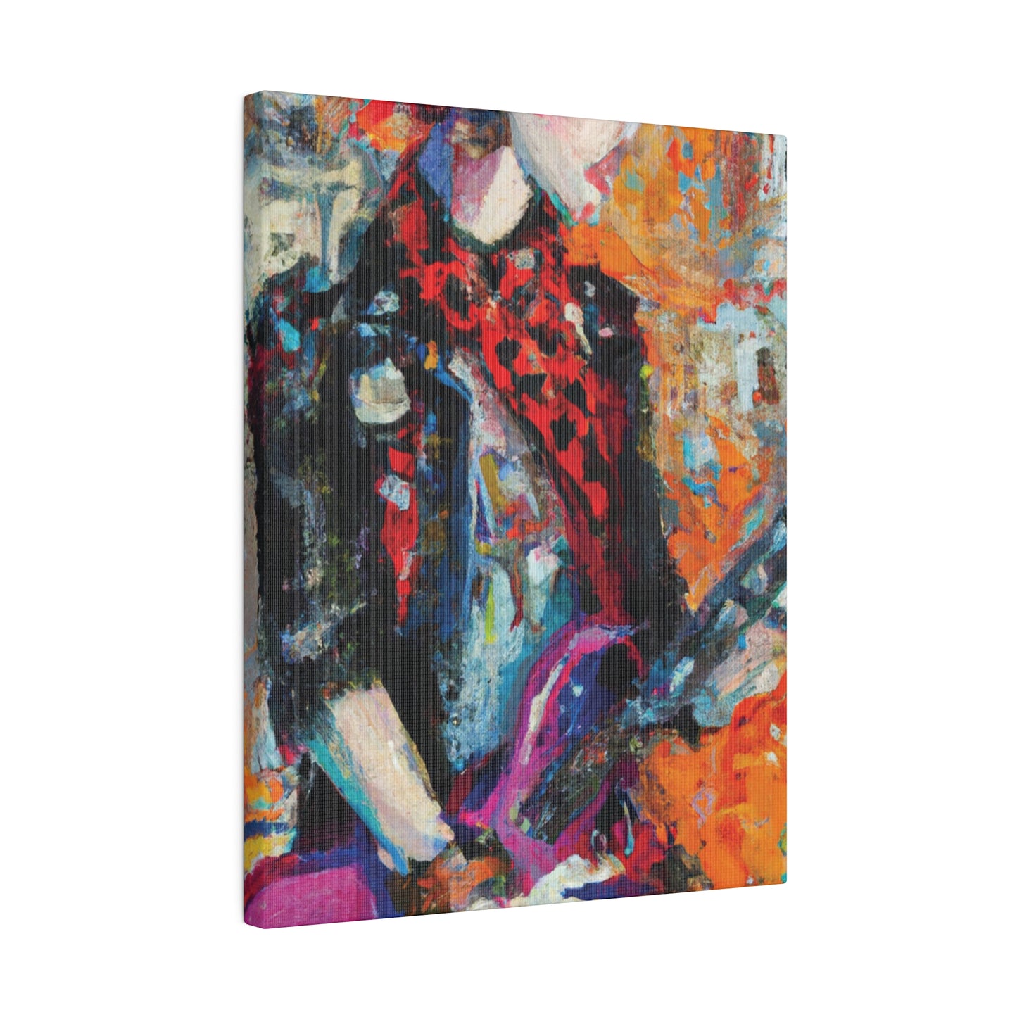 9348Q - Rockstar Oil Painting Style Print | Poster | Home Decor | Wall Art | Music Art | Canvas