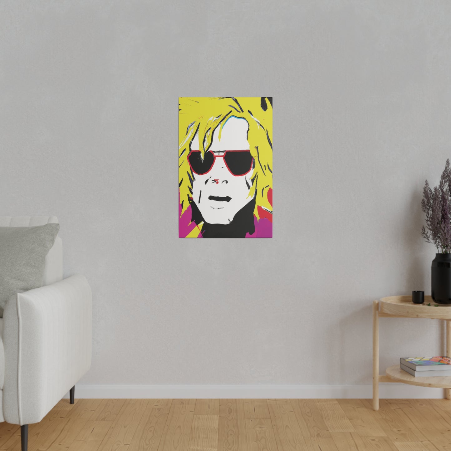 8476J - Rockstar Painting Print | Face | Abstract | Poster | Home Decor | Wall Art | Music Art | Canvas