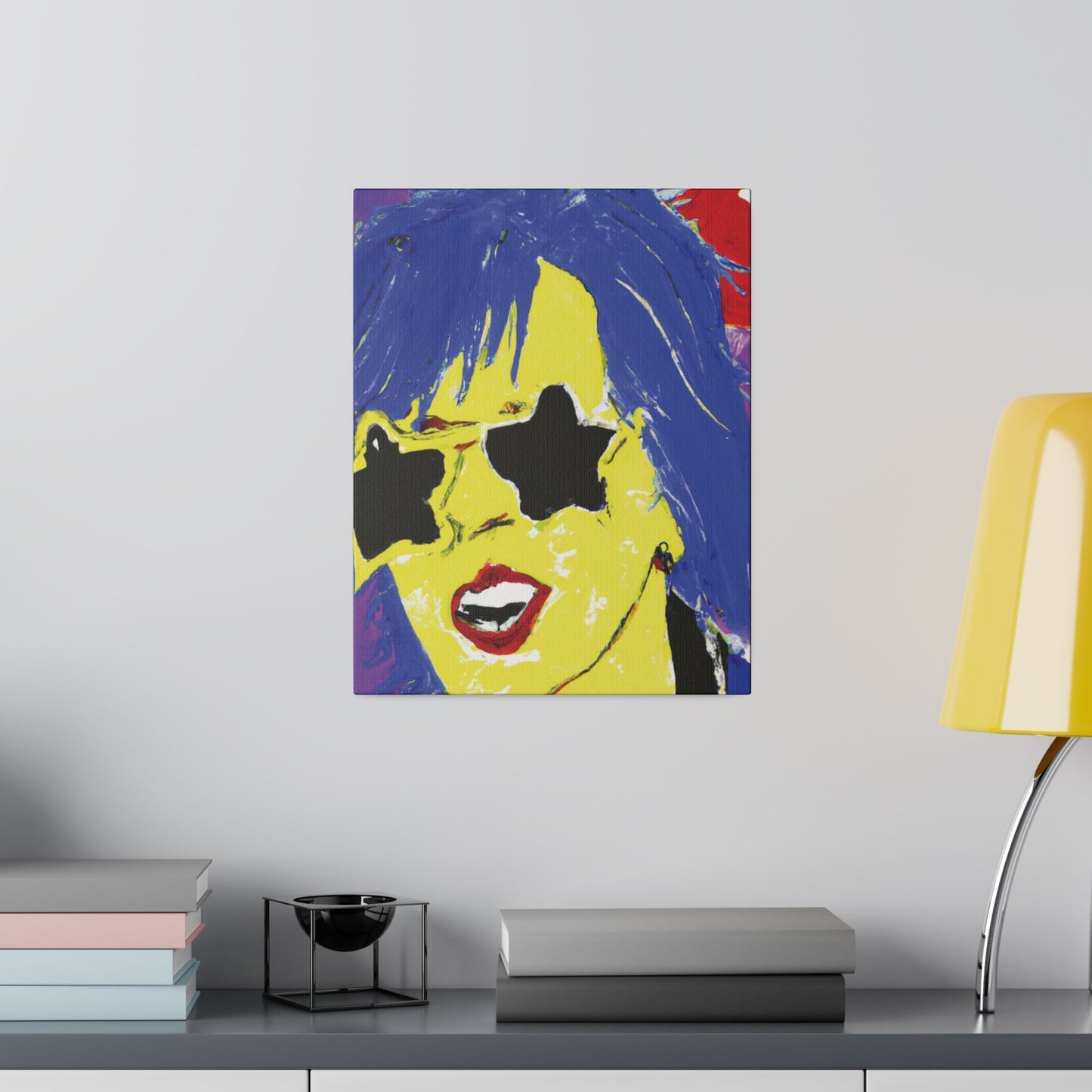 6721Z - Rockstar Painting Print | Face | Abstract | Poster | Home Decor | Wall Art | Music Art | Canvas