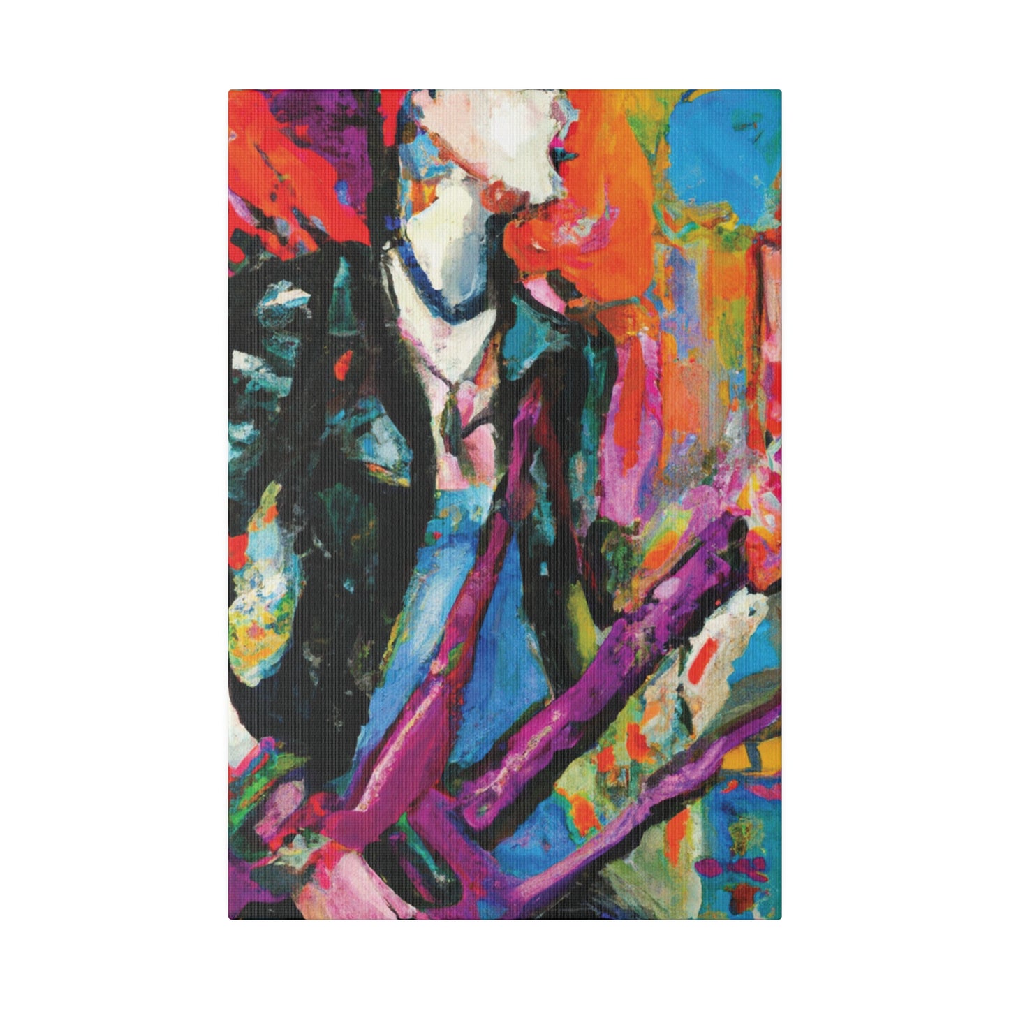 675Y - Rockstar Oil Painting Style Print | Poster | Home Decor | Wall Art | Music Art | Canvas