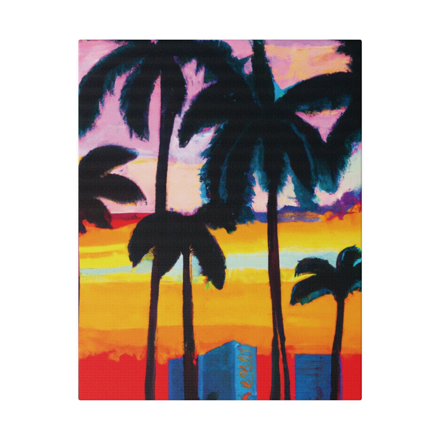 6891Y - Miami Beach Sunset Painting Print | Miami | Beach | Sunset | Poster | Home Decor | Wall Art | Canvas