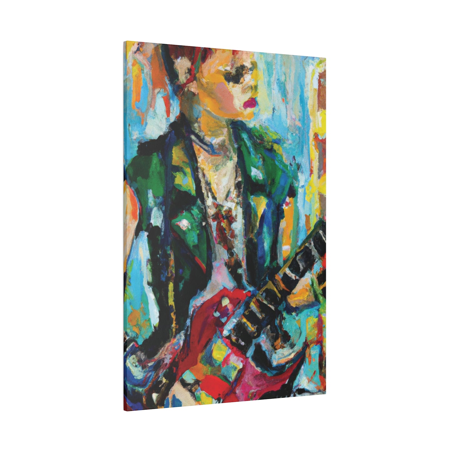 8554D - Rockstar Oil Painting Style Print | Poster | Home Decor | Wall Art | Music Art | Canvas