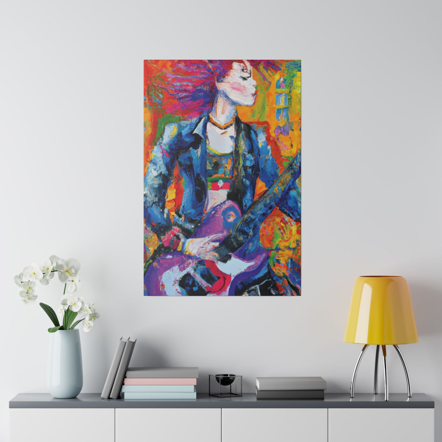 8135R - Rockstar Oil Painting Style Print | Poster | Home Decor | Wall Art | Music Art | Canvas