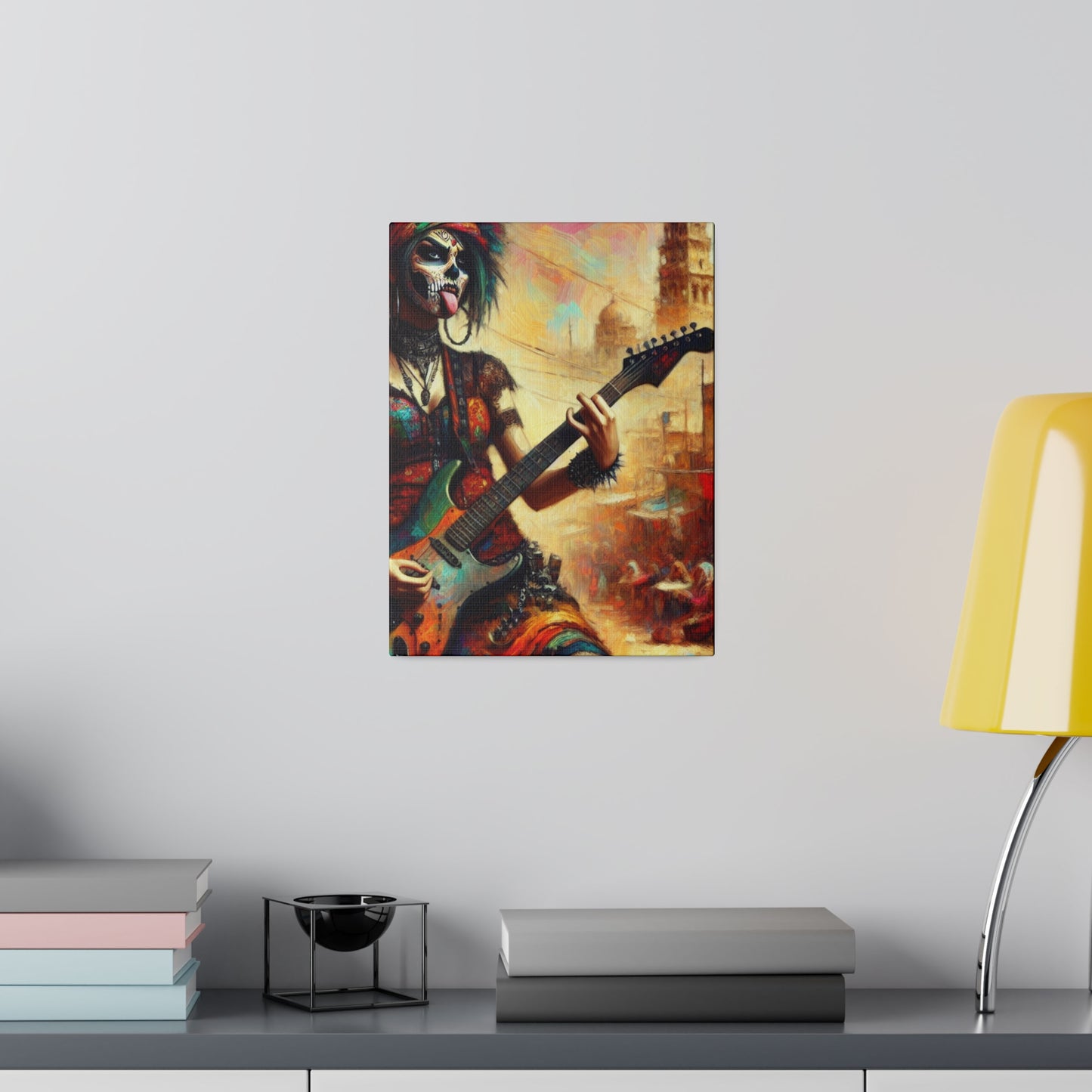 3752F - Rockstar Oil Painting Style Print | Poster | Home Decor | Wall Art | Music Art | Canvas