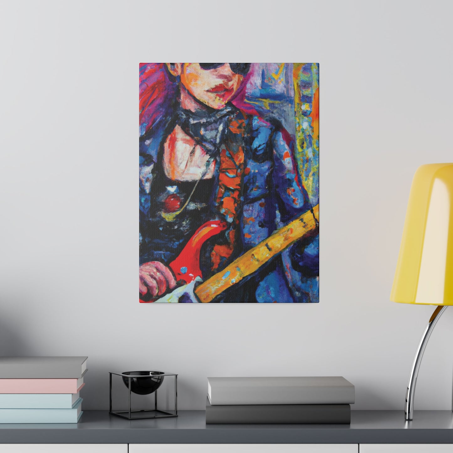 9231K - Rockstar Oil Painting Style Print | Poster | Home Decor | Wall Art | Music Art | Canvas
