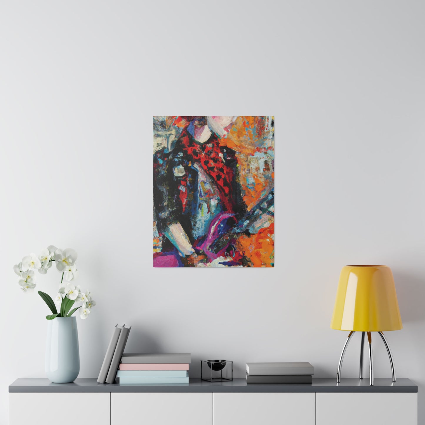 9348Q - Rockstar Oil Painting Style Print | Poster | Home Decor | Wall Art | Music Art | Canvas