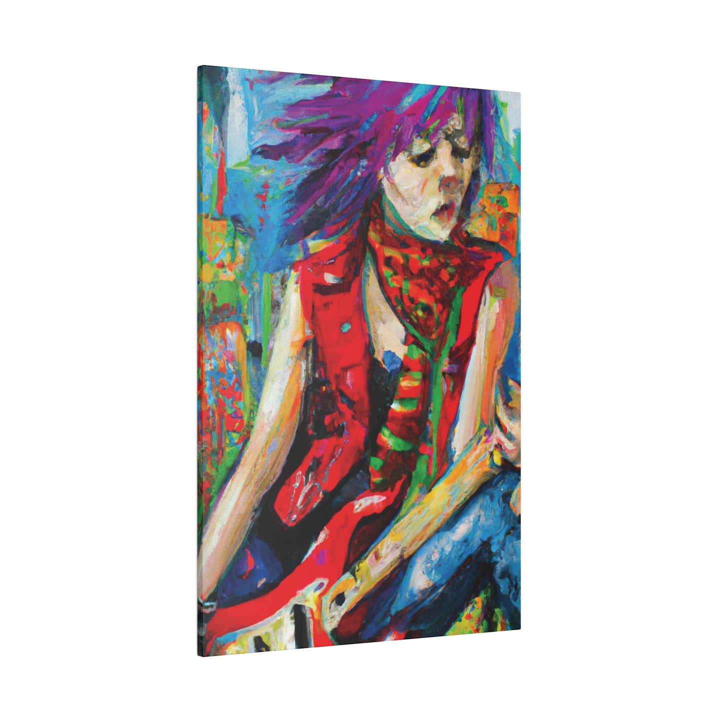 6732Q - Rockstar Oil Painting Style Print | Poster | Home Decor | Wall Art | Music Art | Canvas