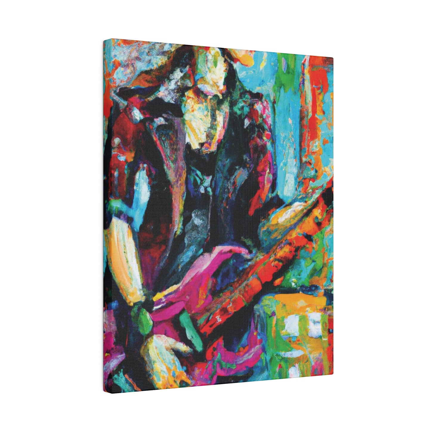 5003E - Rockstar Oil Painting Style Print | Poster | Home Decor | Wall Art | Music Art | Canvas