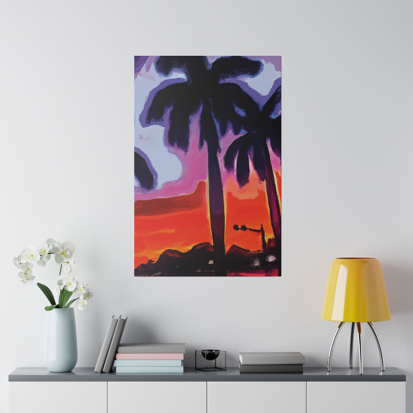 8187A - Miami Beach Sunset Painting Print | Miami | Beach | Sunset | Poster | Home Decor | Wall Art | Canvas