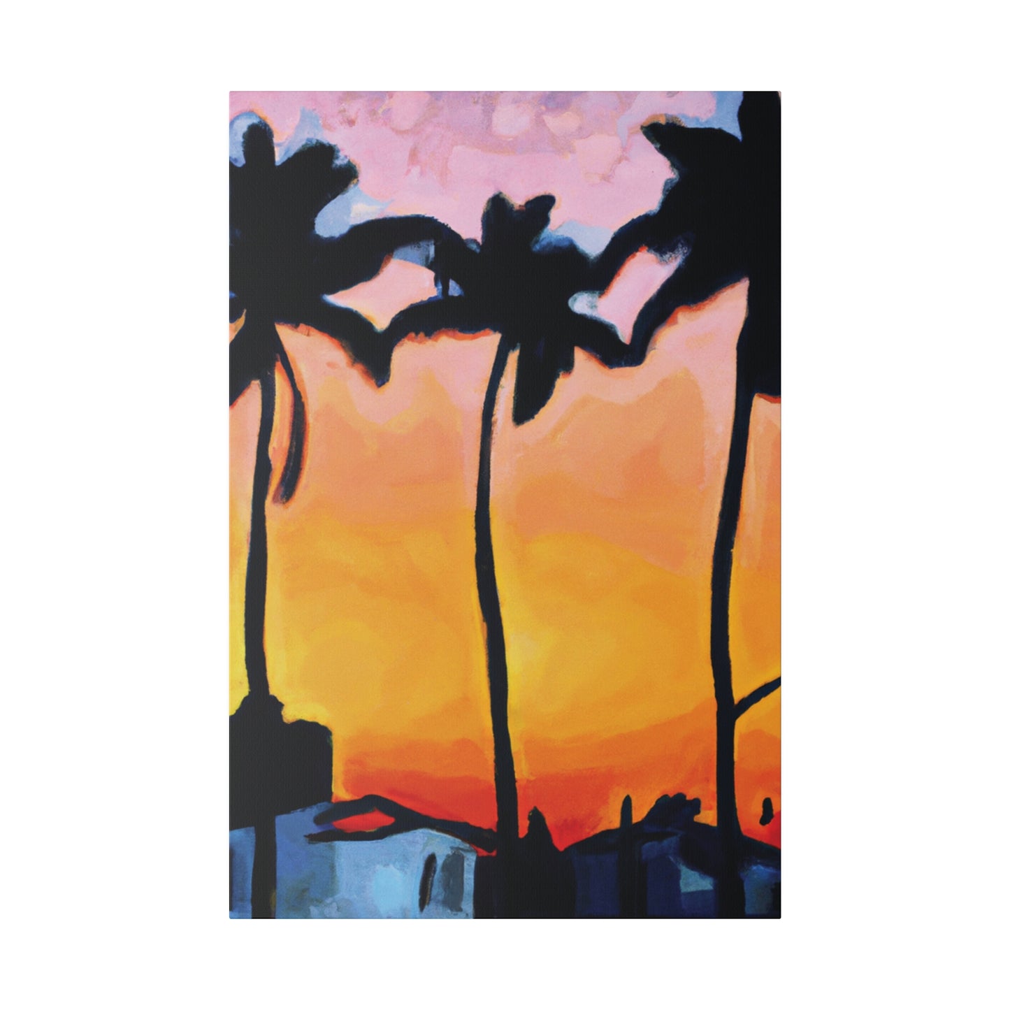 9545F - Miami Beach Sunset Painting Print | Miami | Beach | Sunset | Poster | Home Decor | Wall Art | Canvas