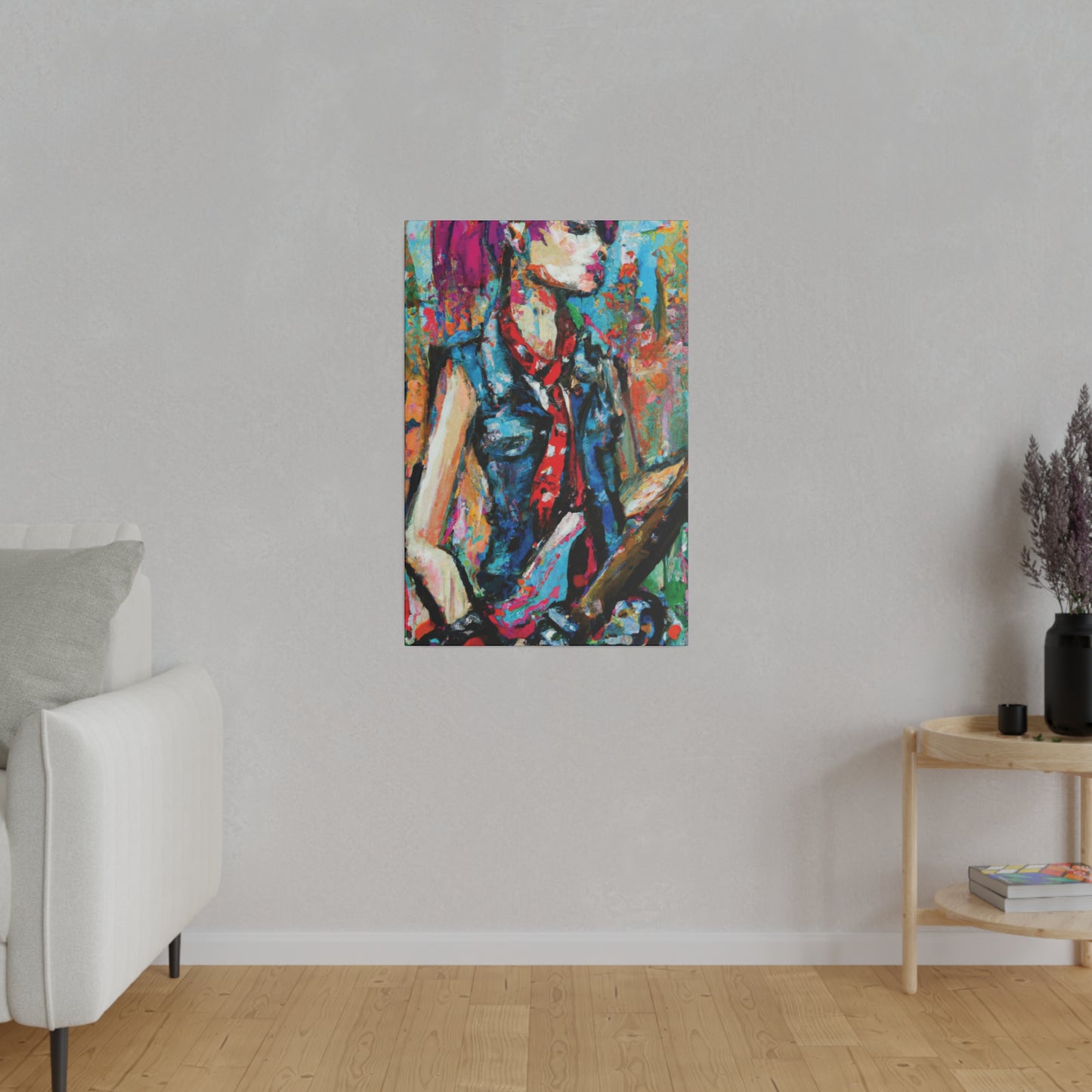 9405R - Rockstar Oil Painting Style Print | Poster | Home Decor | Wall Art | Music Art | Canvas