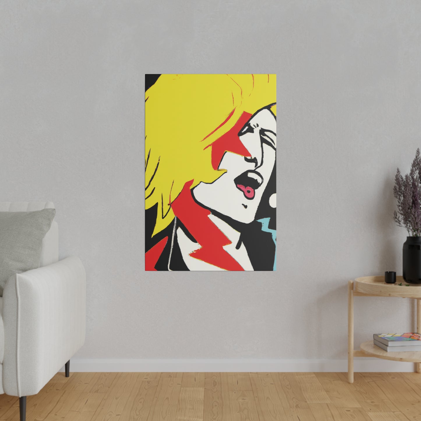 6373A - Rockstar Painting Print | Face | Abstract | Poster | Home Decor | Wall Art | Music Art | Canvas