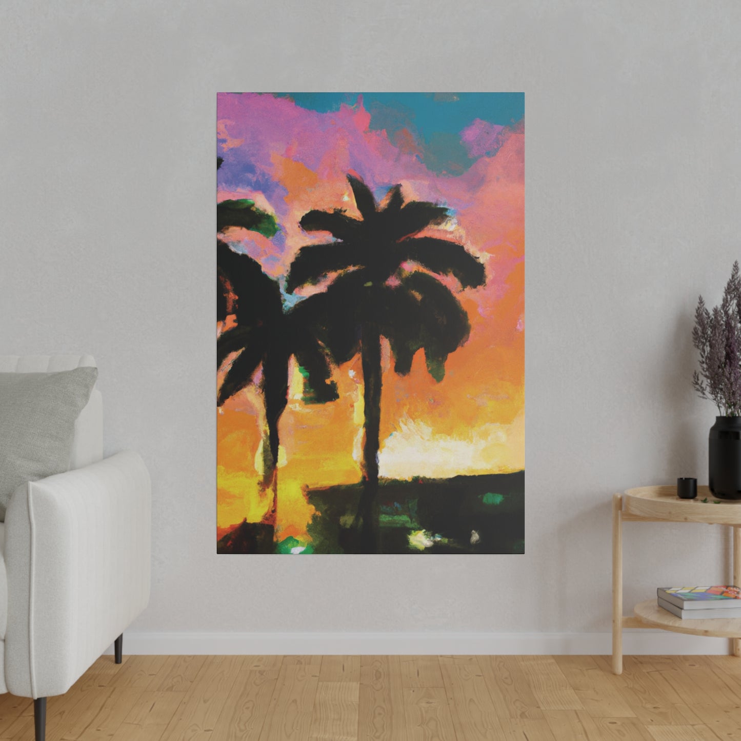 1532W - Miami Beach Sunset Painting Print | Miami | Beach | Sunset | Poster | Home Decor | Wall Art | Canvas