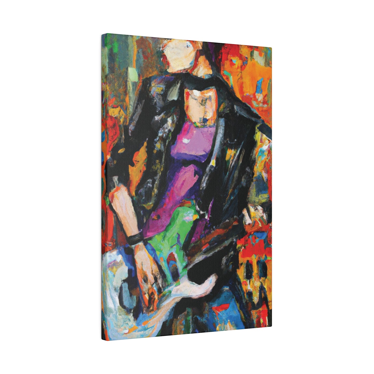 4895R - Rockstar Oil Painting Style Print | Poster | Home Decor | Wall Art | Music Art | Canvas