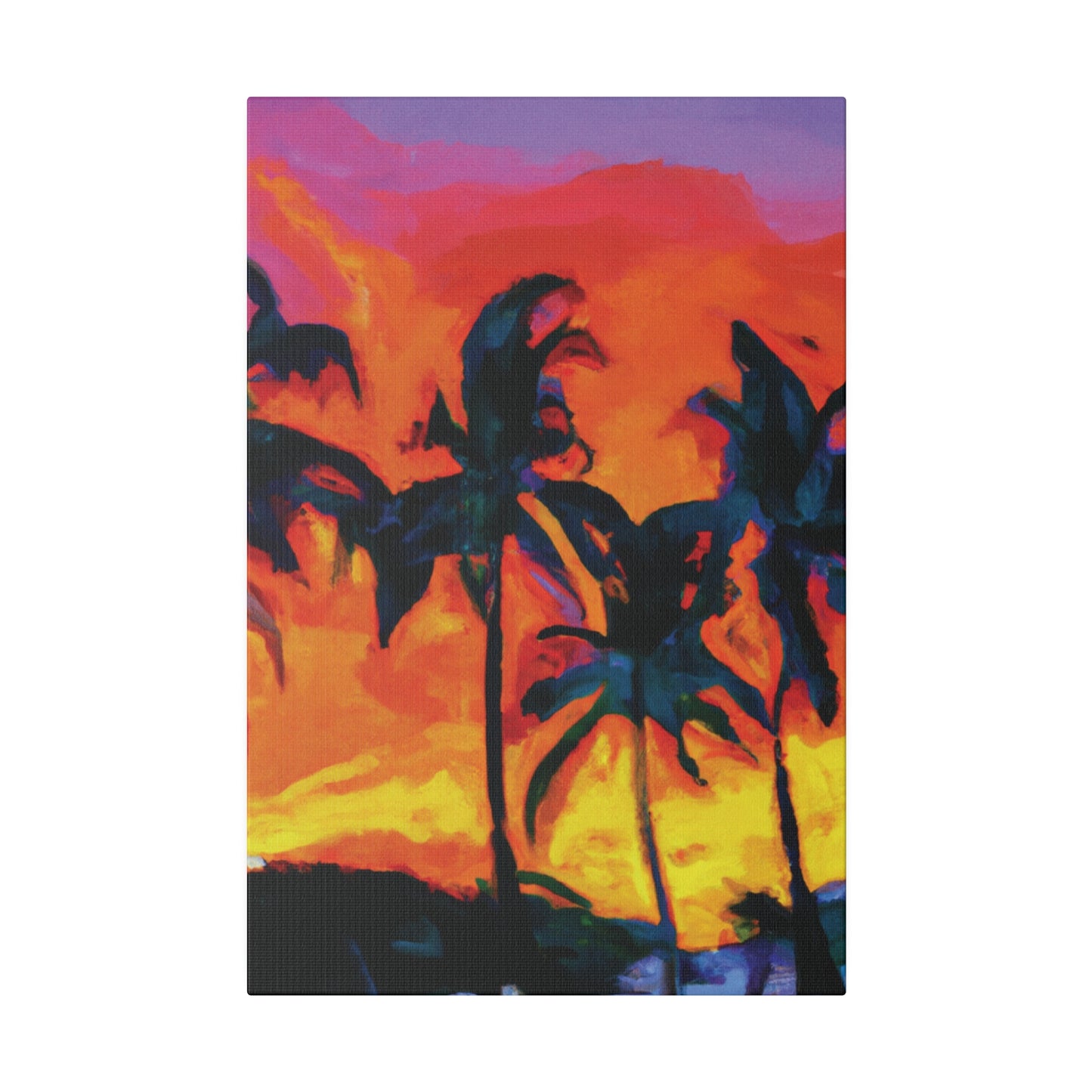 7487R - Miami Beach Sunset Painting Print | Miami | Beach | Sunset | Poster | Home Decor | Wall Art | Canvas