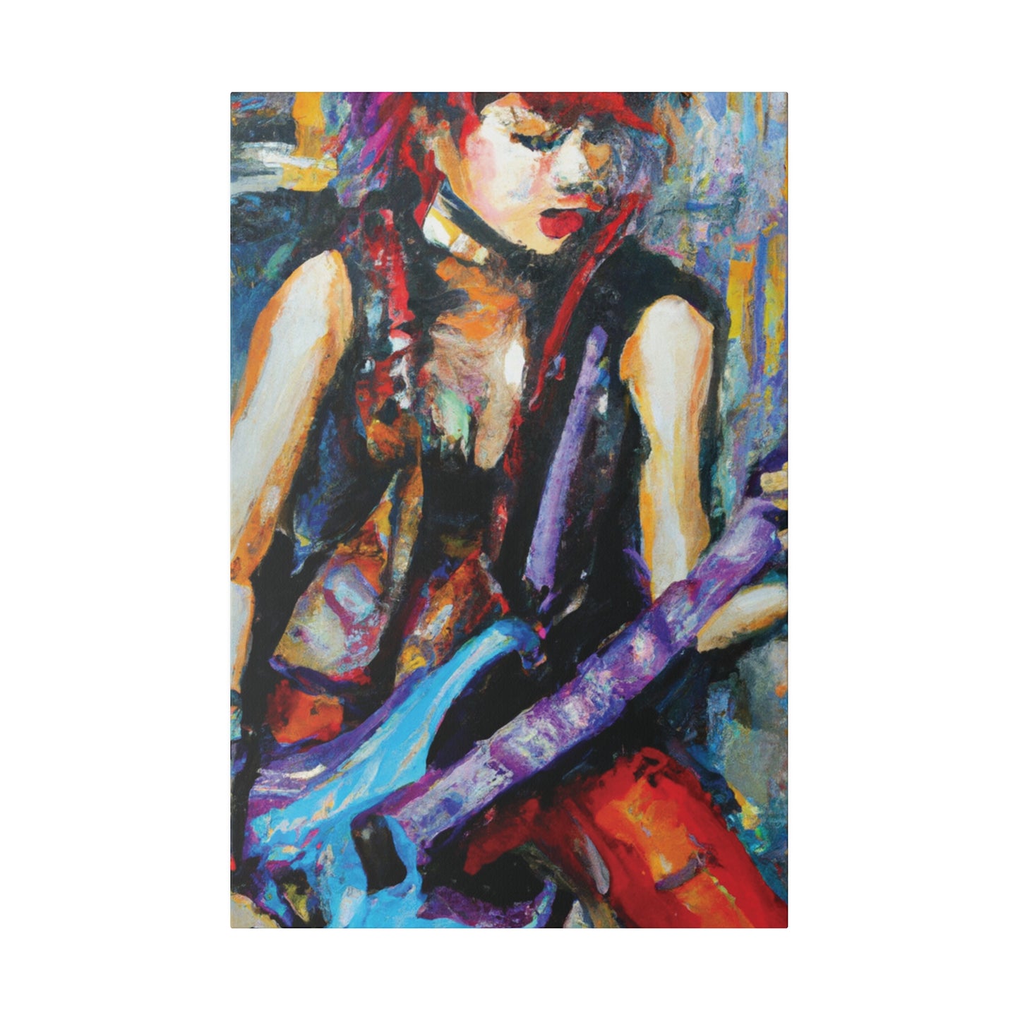 6251Z - Rockstar Oil Painting Style Print | Poster | Home Decor | Wall Art | Music Art | Canvas