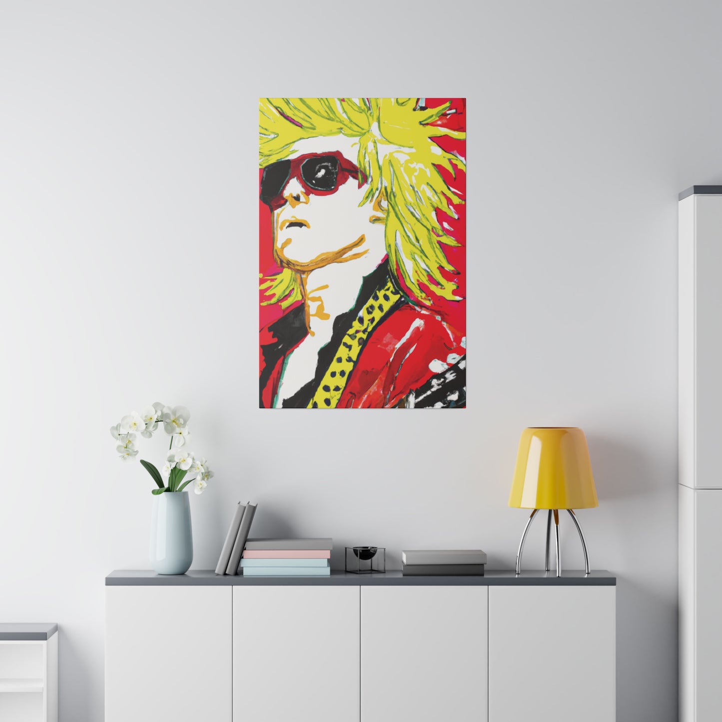 7382Z - Rockstar Painting Print | Face | Abstract | Poster | Home Decor | Wall Art | Music Art | Canvas