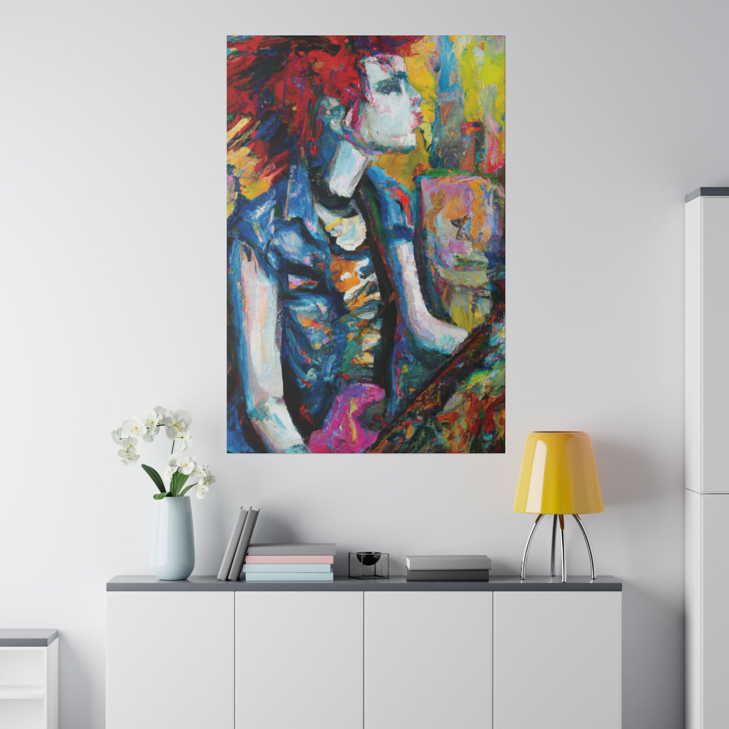 1964J - Rockstar Oil Painting Style Print | Poster | Home Decor | Wall Art | Music Art | Canvas