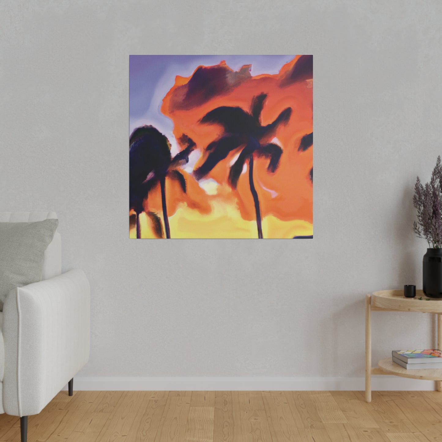 3415F - Miami Beach Sunset Painting Print | Miami | Beach | Sunset | Poster | Home Decor | Wall Art | Canvas