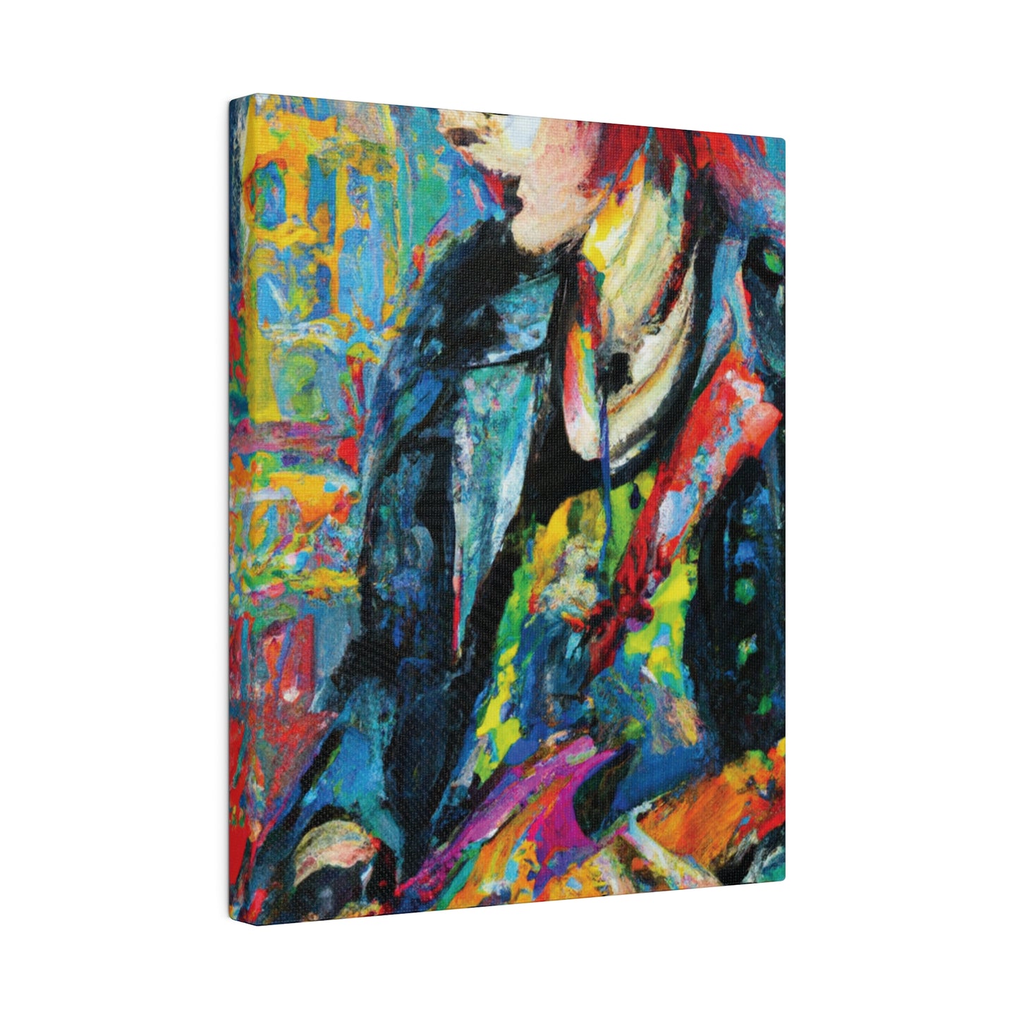 1754P - Rockstar Oil Painting Style Print | Poster | Home Decor | Wall Art | Music Art | Canvas