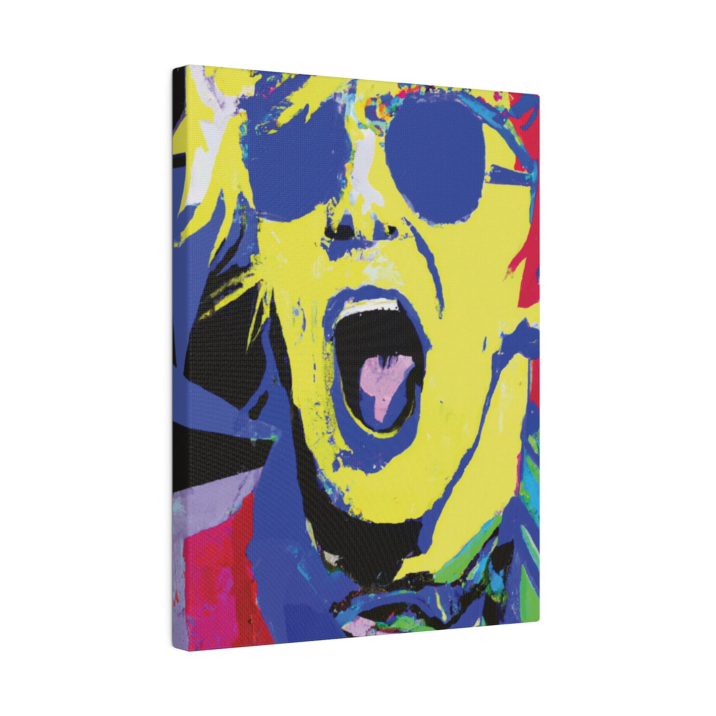 7451T - Rockstar Painting Print | Face | Abstract | Poster | Home Decor | Wall Art | Music Art | Canvas