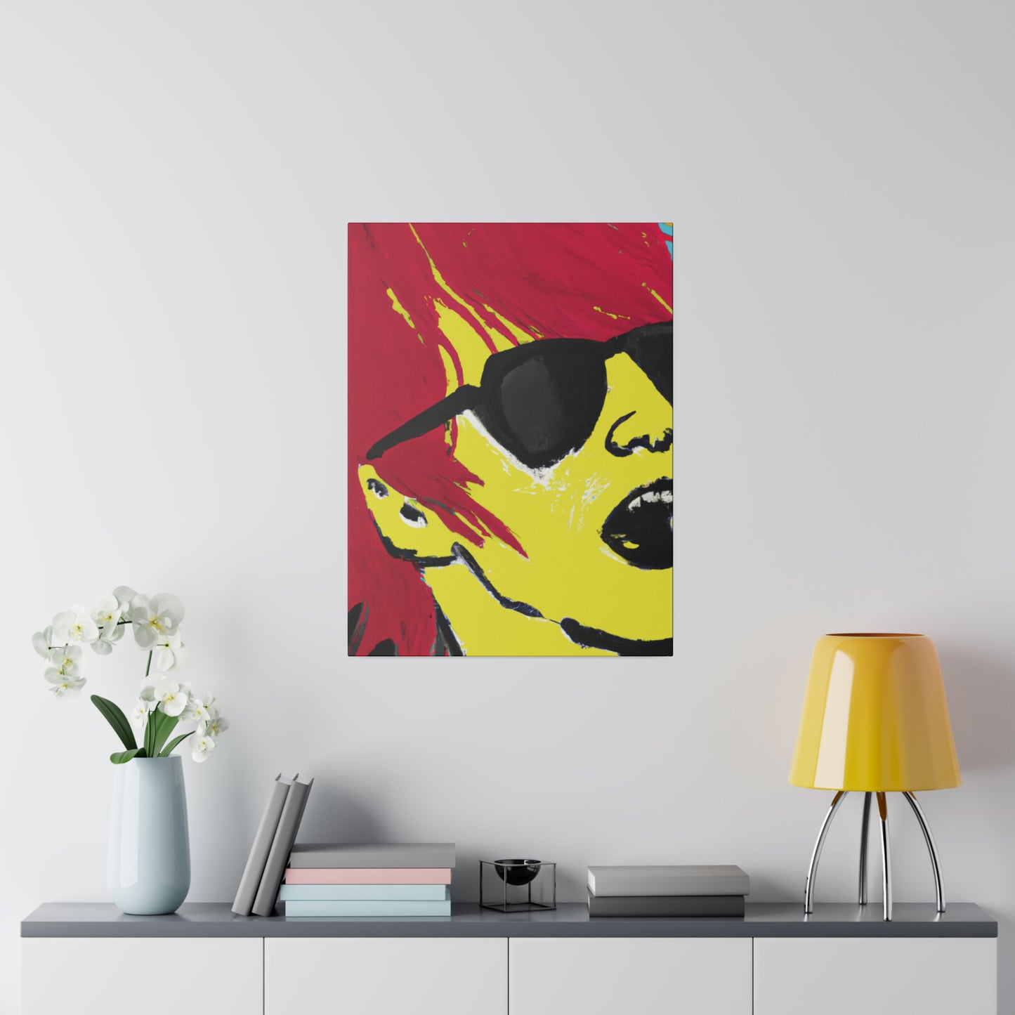 4788K - Rockstar Painting Print | Face | Abstract | Poster | Home Decor | Wall Art | Music Art | Canvas