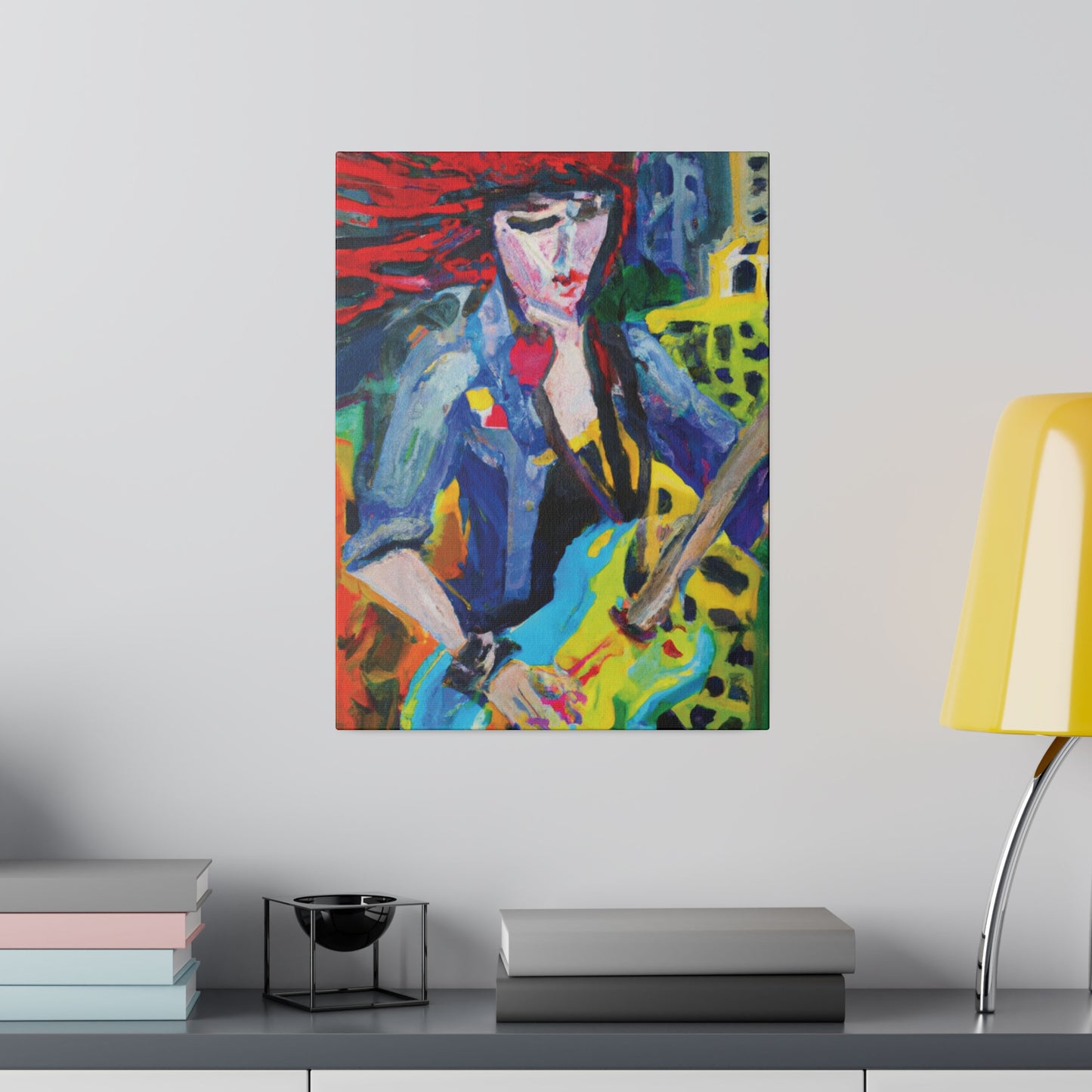 5084Q - Rockstar Oil Painting Style Print | Poster | Home Decor | Wall Art | Music Art | Canvas