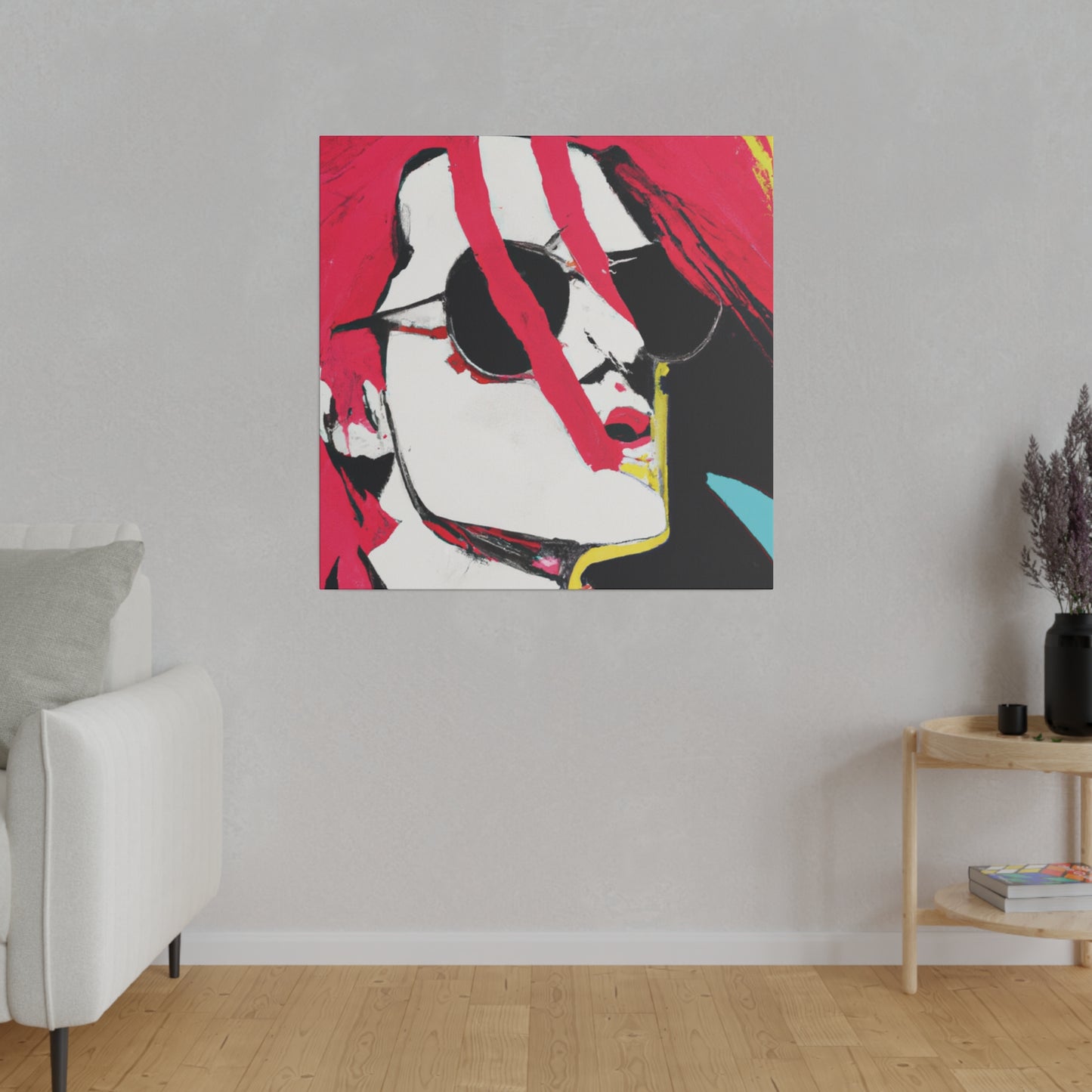 2864L - Rockstar Painting Print | Face | Abstract | Poster | Home Decor | Wall Art | Music Art | Canvas