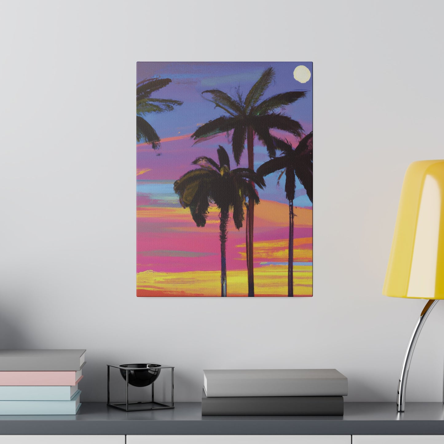 4360Y - Miami Beach Sunset Painting Print | Miami | Beach | Sunset | Poster | Home Decor | Wall Art | Canvas