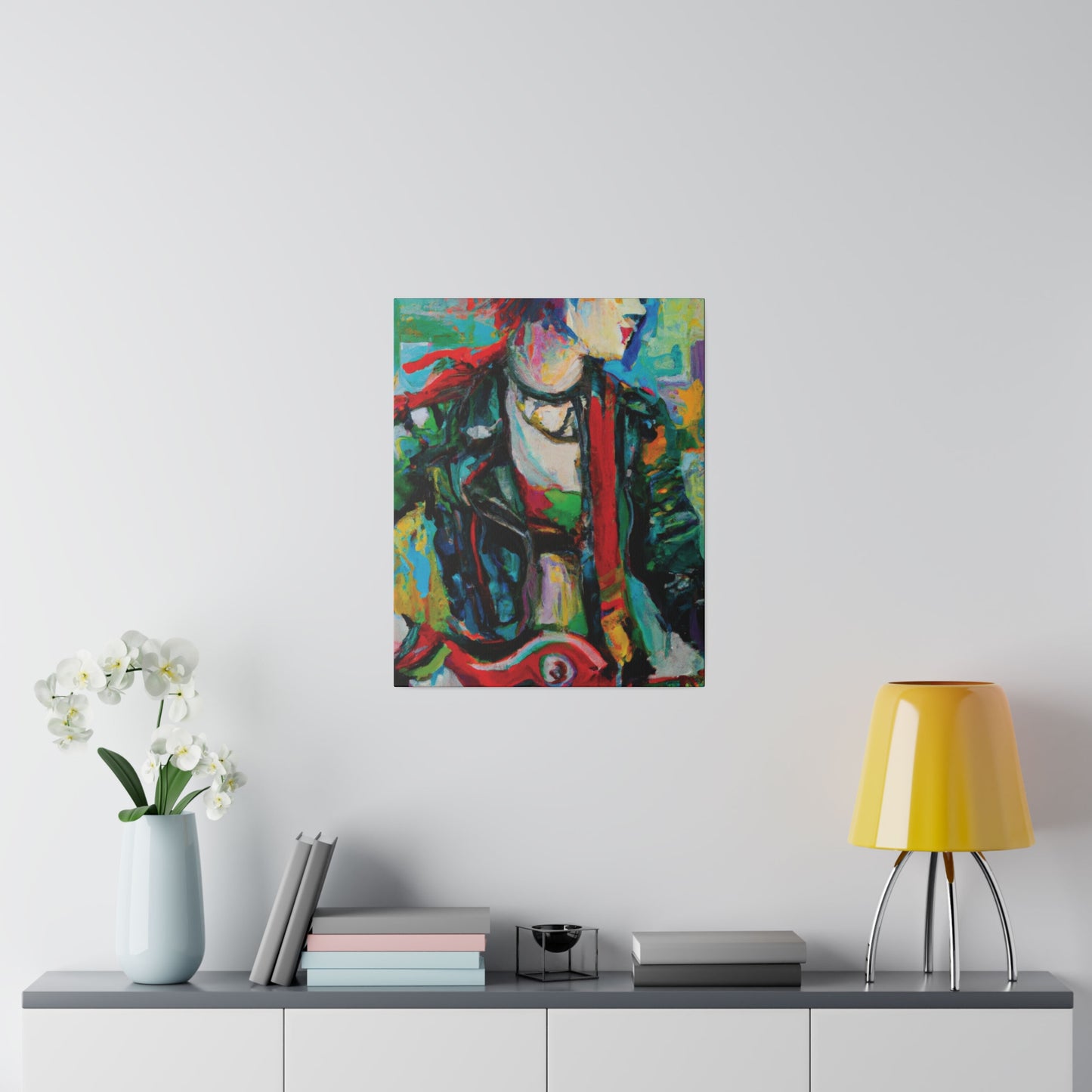 7245X - Rockstar Oil Painting Style Print | Poster | Home Decor | Wall Art | Music Art | Canvas