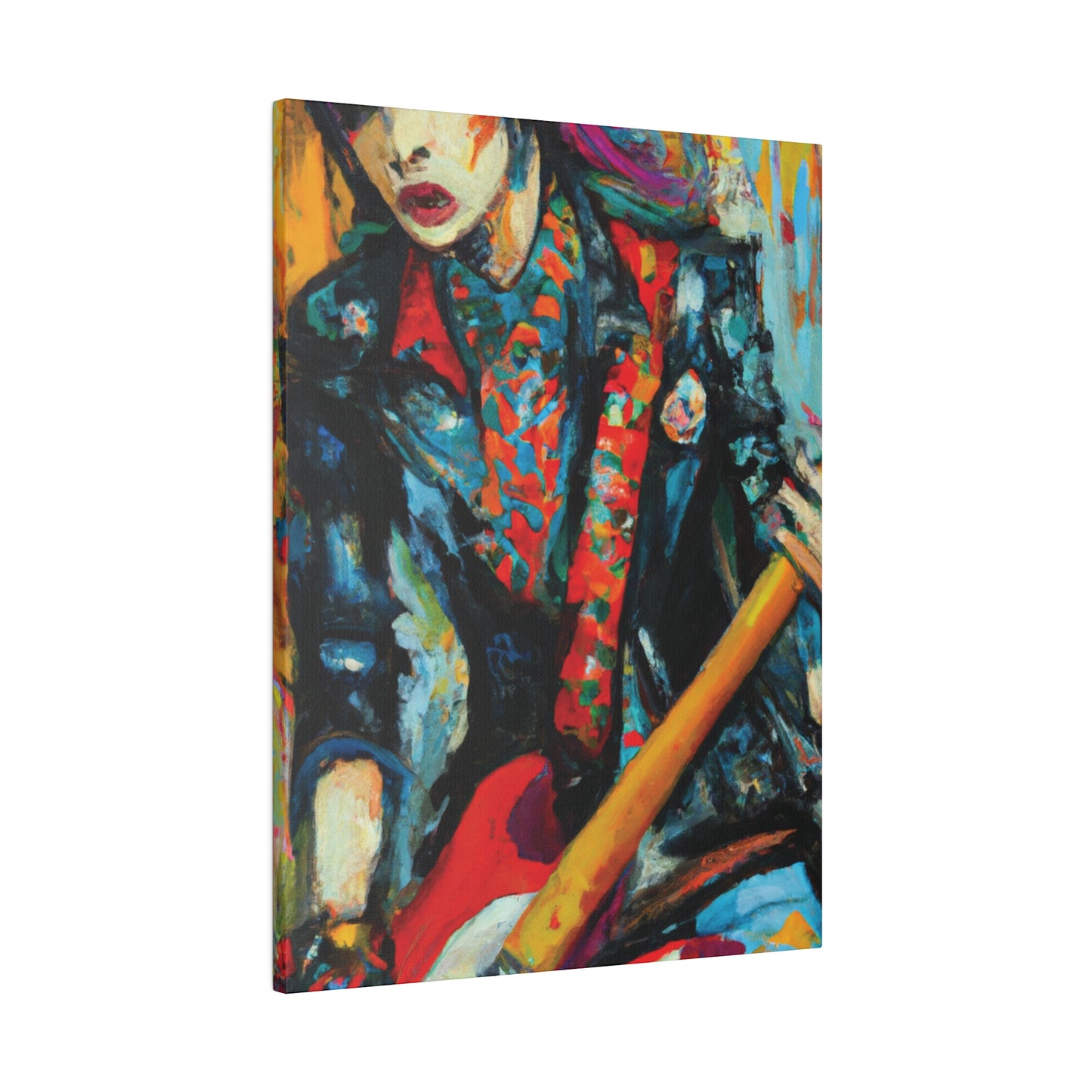 9697B - Rockstar Oil Painting Style Print | Poster | Home Decor | Wall Art | Music Art | Canvas